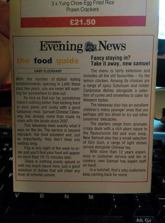 New Samuel Chinese Takeaway